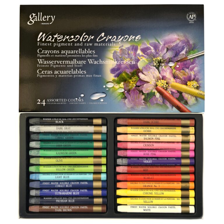 MUNGYO Watercolour Crayons Set of 24